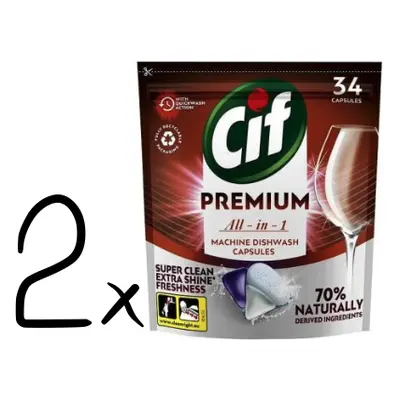 Cif Premium Clean All in 1 Regular Kapsule do umývačky riadu 68 ks