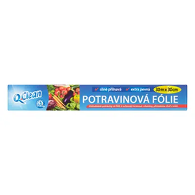 Q Clean potravinová fólia 30m 9my krabica