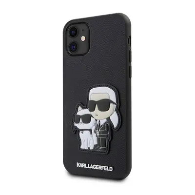 Puzdro Karl Lagerfeld PU Saffiano Karl and Choupette NFT iPhone 11 - čierne