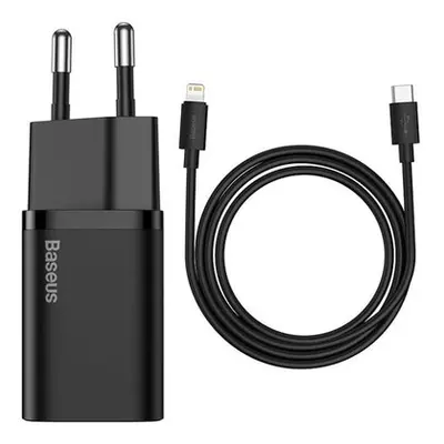 Baseus TZCCSUP-B01 Super Si Quick Nabíječka USB-C 20W + Simple Wisdom Data Kabel Type-C to iP 1m