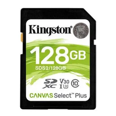 SDXC karta KINGSTON 128GB Canvas Select Plus SD Class 10 UHS-I (r100MB/s, w85MB/s)