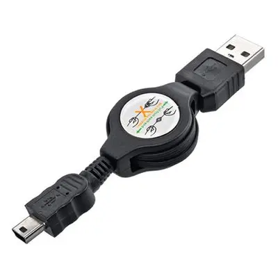 Nabíjací kábel USB / mini USB vyťahovací