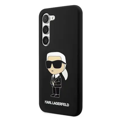 Puzdro Karl Lagerfeld Liquid Silicone Ikonik NFT Samsung Galaxy S23 - čierne