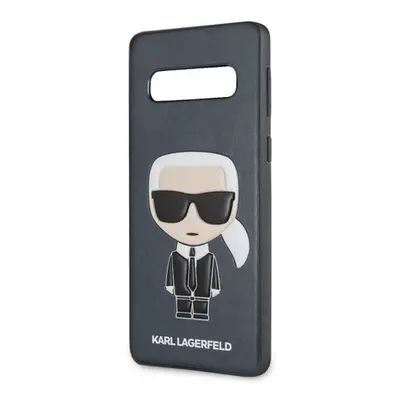 Puzdro Karl Lagerfeld pre Samsung Galaxy S10 KLHCS10IKPUBL imitácia kože, modré