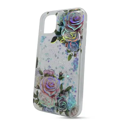 Puzdro Shimmer Design TPU iPhone 11 (6.1) - kvety