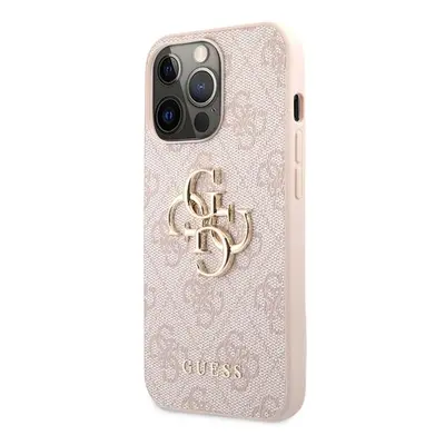 Puzdro Guess GUHCP13L4GMGPI PU 4G Metal Logo iPhone 13 Pro - ružové