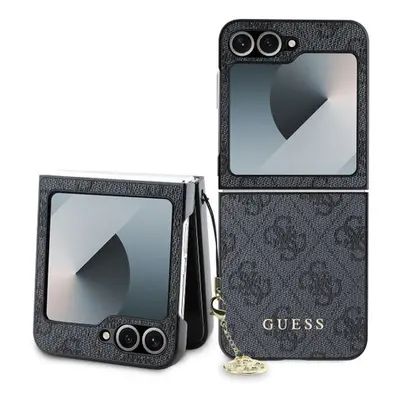 Guess 4G Charm Zadní Kryt pro Samsung Galaxy Z Flip 6 Grey