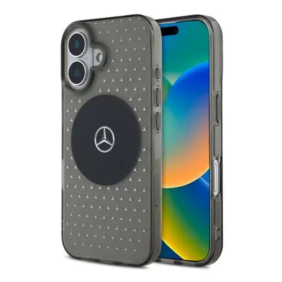 Mercedes PC/TPU Star Pattern MagSafe Zadní Kryt pro iPhone 16 Black