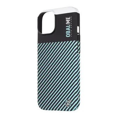 OBAL:ME Flossy Stripes Kryt pro Apple iPhone 15 Black/Sky Blue