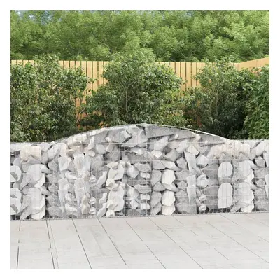 vidaXL Oblúkové gabiónové koše 9ks 400x30x100/120cm pozinkované železo