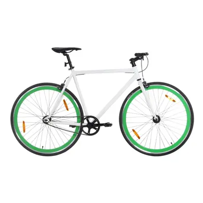 vidaXL Bicykel s pevným prevodom bielo-zelený 700c 51 cm