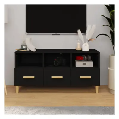 vidaXL TV stolík čierny 102x36x50 cm spracované drevo