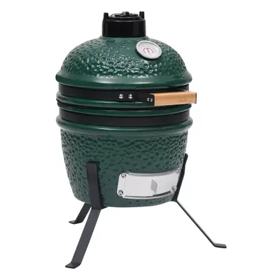 vidaXL 2 v 1 Kamado gril s udiarňou keramika 56 cm zelený