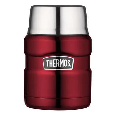 Thermos Style Termoska na jedlo sa skladateľná lyžicou a šálkou - červená ml