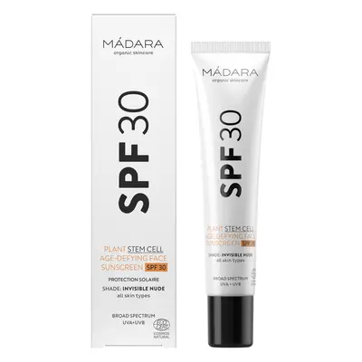 MÁDARA Opaľovací krém na tvár s anti-age efektom Plant Stem Cell (Age-Defying Face Sunscreen SPF