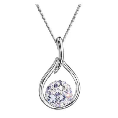 Evolution Group Nadčasový strieborný náhrdelník s kryštálmi Swarovski 32075.3 violet (retiazka, 