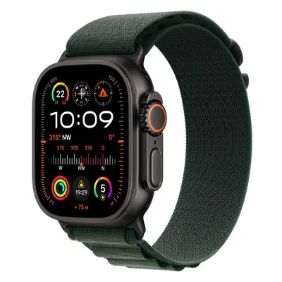 Apple Watch Ultra 2 (2024) 49mm Čierny titán s tmavo zeleným alpským ťahom S