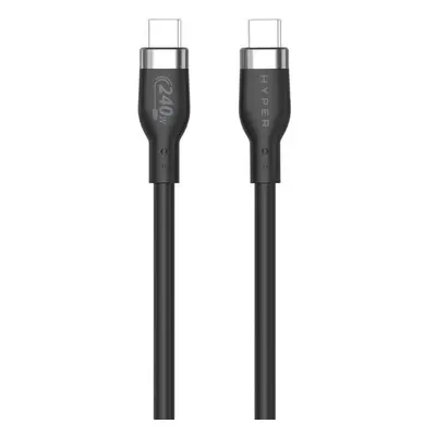 Hyper Silicone 240W USB-C nabíjací kábel 2m čierny