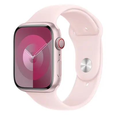 Apple Watch Series 9 Cellular 45mm Ružový hliník so svetlo ružovým športovým remienkom S/M