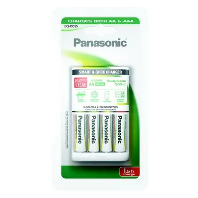 Panasonic Smart & Quick abíjačka batérií AA/AAA + 4x AA nabíjacia batéria 1900 mAh