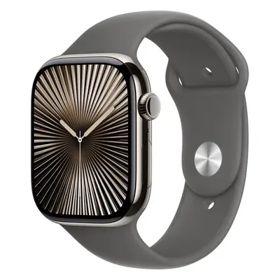 Apple Watch Series 10 Cellular 46mm Prírodný titán so skalo šedým športovým remienkom S/M