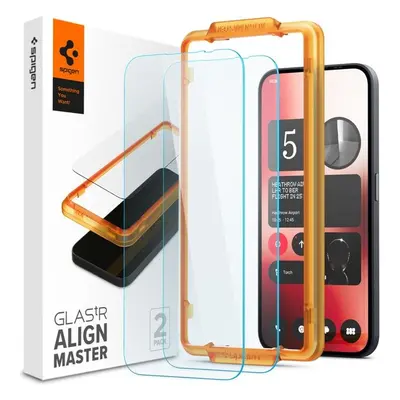 Spigen Glass tR AlignMaster 2 Pack tvrdené sklo Nothing Phone (2a)/(2a) Plus