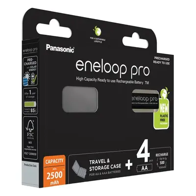 Panasonic Eneloop PRO AA nabíjacia batéria 2500 mAh (4ks) + púzdro