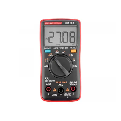 Multimeter digitálny s automatickou voľbou rozsahov EXTOL PREMIUM 8831254