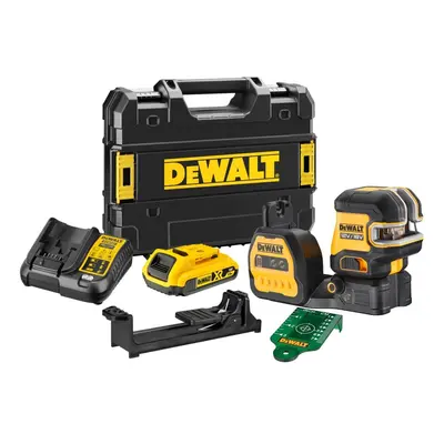 Aku zelený krížový laser s 5 bodmi 12/18 V (bez aku a nabíjačky) DeWALT DCE825D1G18 DCE825D1G18