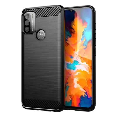 MG Carbon Case Flexible silikónový kryt na Motorola Moto G50, čierny