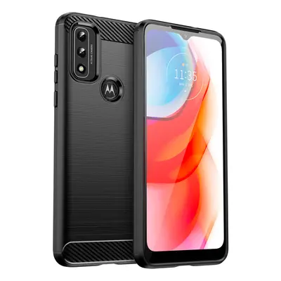 MG Carbon Case Flexible silikónový kryt na Motorola Moto G Play 2022, čierny