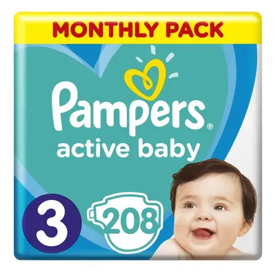 Pampers Plienky Active Baby mesačné balenie (6 - kg)