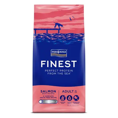 FISH4DOGS Granule veľké pre dospelých psov Finest losos so zemiakmi 6kg, 1+