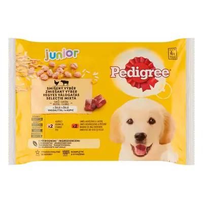 PEDIGREE Kapsička Junior mixovaný výber v želé 4pack