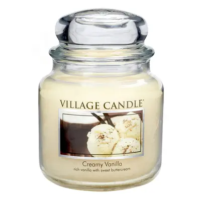 Village Candle Vonná sviečka v skle - Creamy Vanilla - Vanilková zmrzlina, stredná