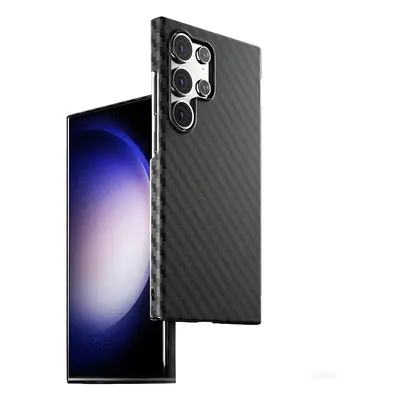 Ochranný obal s karbónovým vzorom pre Samsung Galaxy S23 Ultra - Čierna H33231