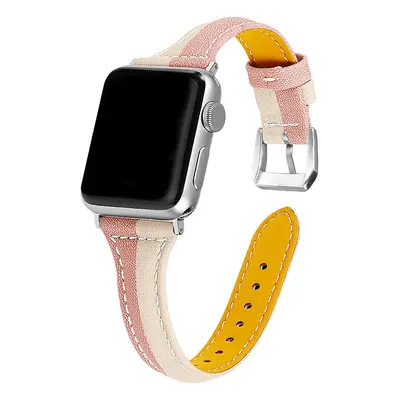 Dámsky kožený remienok na Apple Watch - Double Pink Farba: Ružová