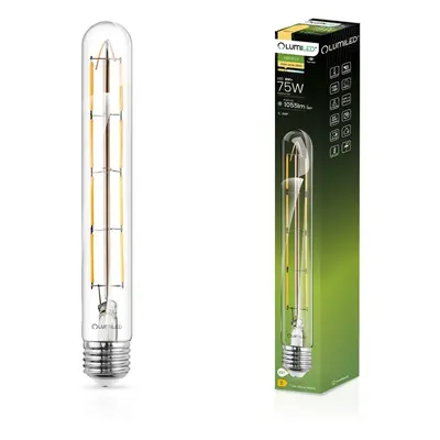 LED žiarovka E27 T30 8W = 75W 1055lm 3000K Warm 360° Filament LUMILED