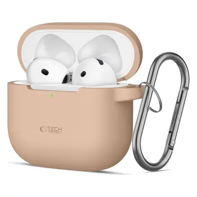 TECH-PROTECT SILICONE HOOK APPLE AIRPODS 4 CAFFE LATTE