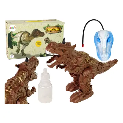 RC Dinosaurus dýchajúci paru hnedý