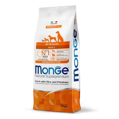 Monge Speciality Line All Breeds Adult Monoprotein suché krmivo pre psov - kačica, ryža a zemiak