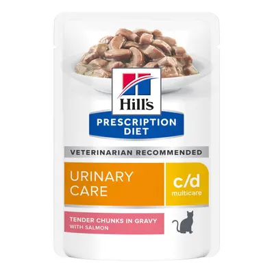 Hill's Prescription Diet c/d Multicare Urinary Care krmivo pre mačky, losos - v hliníkovej kapsi