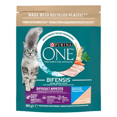 Purina One Bifensis Difficult Appetite granule pre mačky - treska, pstruh 0,8 kg