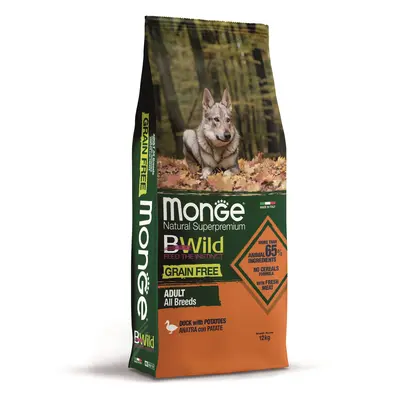 Monge BWild Grain Free Adult All Breed suché krmivo pre psov - kačica so zemiakmi ​ 2,5 kg