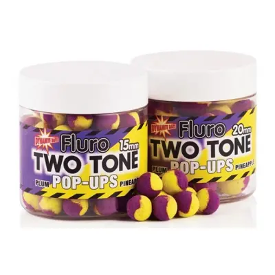 Dynamite baits boilies fluoro two tone pop-ups plum & pineapple-15 mm