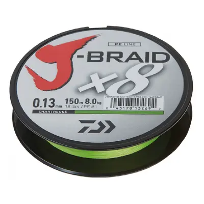 Daiwa splietaná šnúra j-braid chartreuse m-priemer 0,16 mm / nosnosť kg