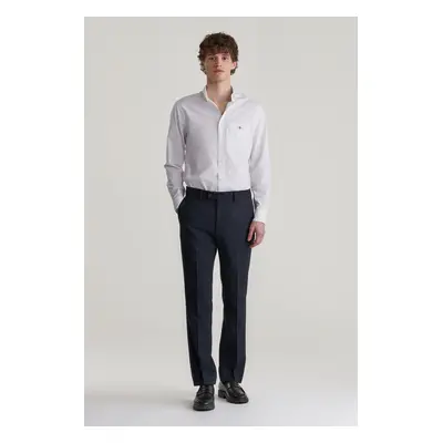 NOHAVICE GANT SLIM HERRINGBONE SUIT PANTS NAVY