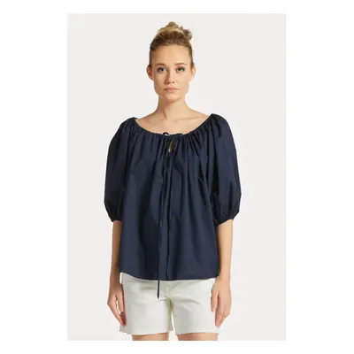 KOŠEĽA GANT GATHERED BLOUSE EVENING BLUE