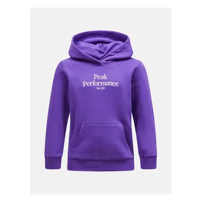 Mikina Peak Performance Jr Original Hood Royal Purple/Royal Purple