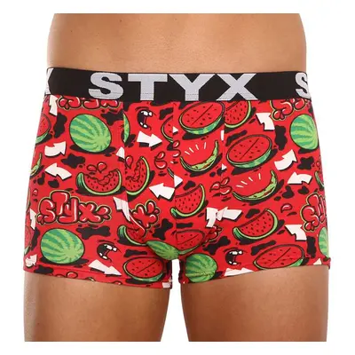 Pánske boxerky Styx art športová guma nadrozmer melouny (R1459) trenky